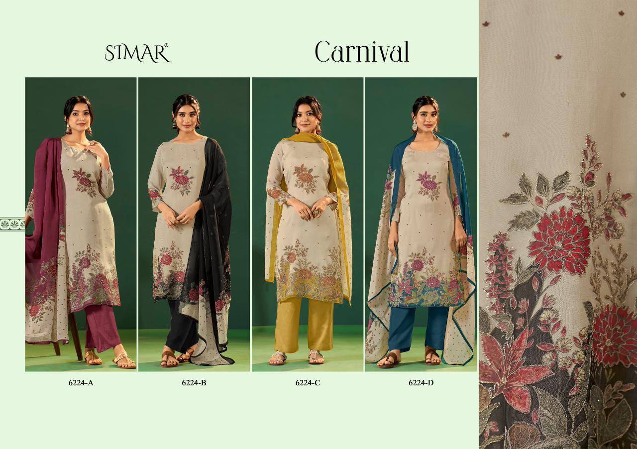 Carnival By Glossy 6224 Series Beautiful Colourful Organza Dresses At Wholesale Price
